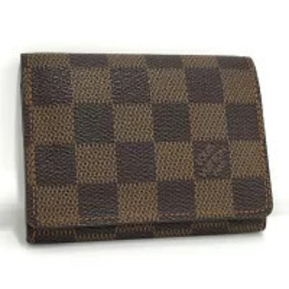 LOUIS VUITTON Envelope Carte de Visite Card Case Wallet Monogram Brown